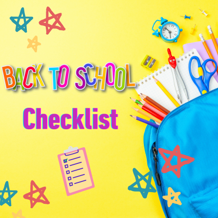 Back to School Check List